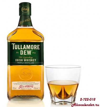 Tullamore Dew (Ирландия) Купажированный, 7лет выдержки. 1000мл. - 1300р.