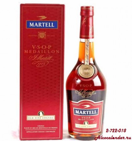 Martell Medaillon VSOP 40% (Франция) 10-12 лет выдержка. 1000мл. - 3300р.