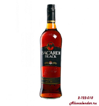 Bacardi Black В аромате рома теплые древесные нотки. 1000мл.-1250р.